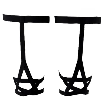 

Thigh pentagram garter women's bondage mania band wear socks Harajuku stretch garter leg ring strap nightclub carnival wife gift