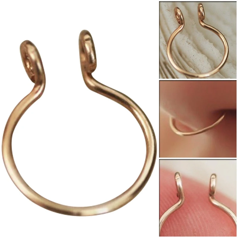 

1PC Titanium Nose Rings Hinged Segment Ring Septum Piercing Nose Stud Pircing Nariz Body Jewelry No Need To Holes