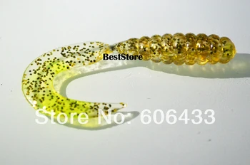 

200PCS Golden Soft Lure Fishing Bait Capuchin maggots Grub worm Silicone 6cm 5cm