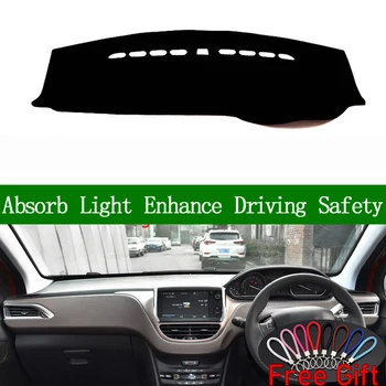 

For Peugeot 2008 2014 2015 2016 2017 2018 Right Hand Drive Dashboard Cover Car Stickers Dash Mat Carpet Interior Accessories