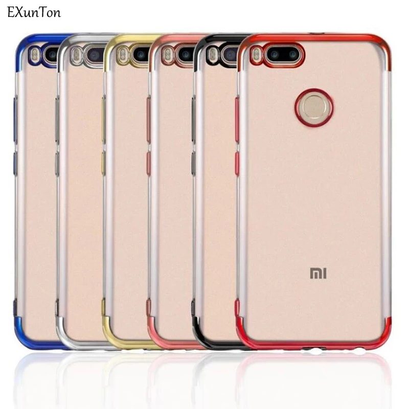 

EXUNTON Luxury Shockproof Plating TPU Soft Cover Case for Xiaomi Redmi 5 Plus Note 4 4X 4A 5A 6A For Redmi Note 6 Pro Back Case