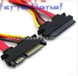 

by dhl or ems 200pcs SATA Extender Cable 22Pin Male to Female 7+15 Pin Serial ATA SATA Data Power Combo Extension Cables Cord