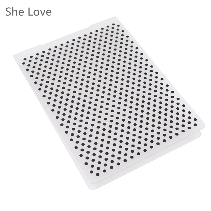 Chzimade Dots Plastic Embossing Folder For Scrapbook DIY Album Paper Card Stencil Template | Дом и сад