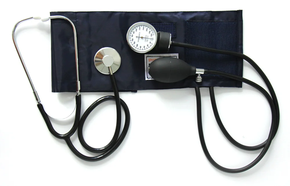 

Aneroid Sphygmomanometer Blood Pressure Measure Device Kit Cuff Stethoscope Home Use Blood Pressure Manual Sphygmomanometer