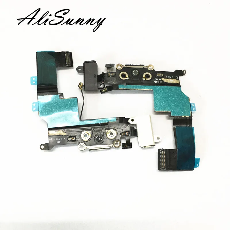 

AliSunny 10pcs Charging flex Cable for iPhone 5S USB Dock Connector Charger Port Replacement Parts
