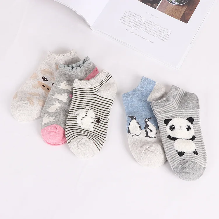 5Pairs New Women Cotton Ankle Socks Cute Cat Colorful Funny Socks Casual Animal Fruit Cake Cartoon Socks For Girls 5Pairs New Women Cotton Ankle Socks Cute Cat Colorful Funny Socks Casual Animal Fruit Cake Cartoon Socks For Girls