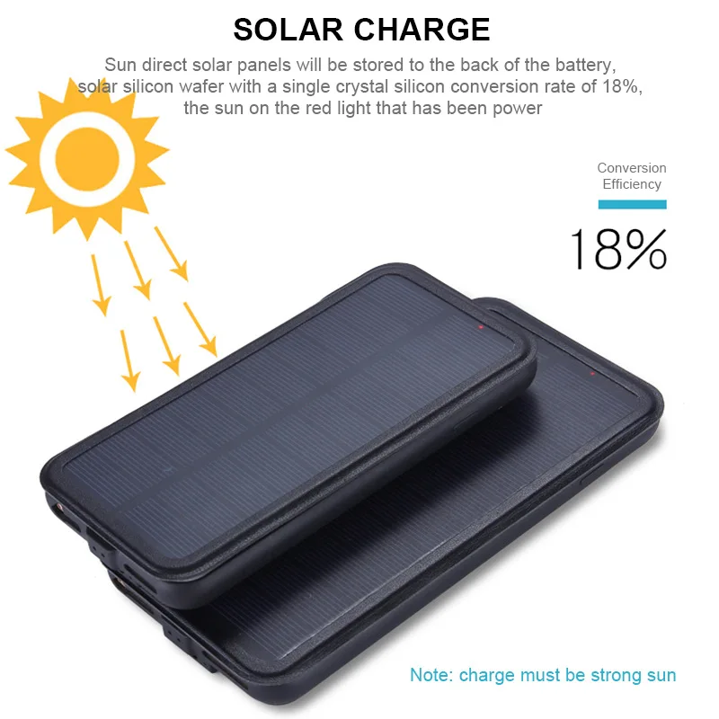 

2018 3000mah Back clip battery Solar Charger protector mobile phone cover for iphone 7 6 6s powerbank case