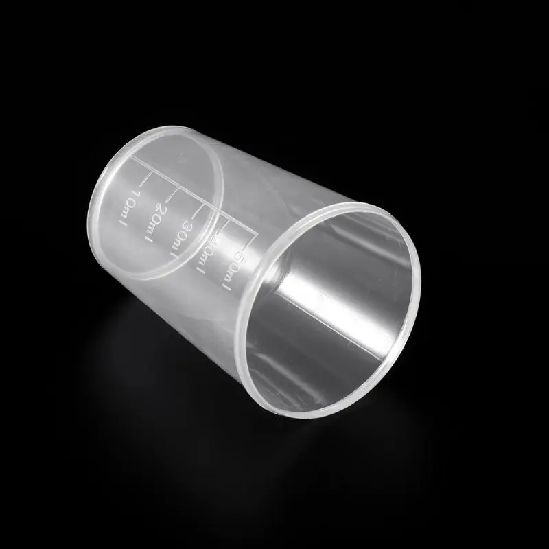 10 шт 50 мл пластиковая лабораторная бутылка лабораторный тест мерная емкость чашки с крышкой пластиковый мерный стакан для жидкостей лабораторный цилиндр