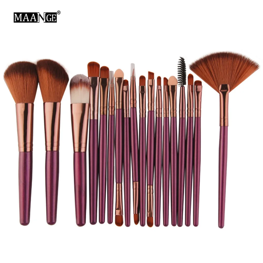 

Professional 15/18Pcs Cosmetic Makeup Brush Foundation Eyeshadow Eyeliner Lip Make Up MULTIPURPOSE Eye Brushes Set