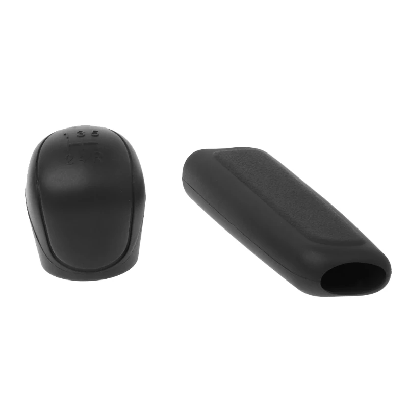 1Pair Universal Car Silicone Gear Head Shift Knob Cover Gear Shift Collars Handbrake Grip Car Hand Brake Covers Case New