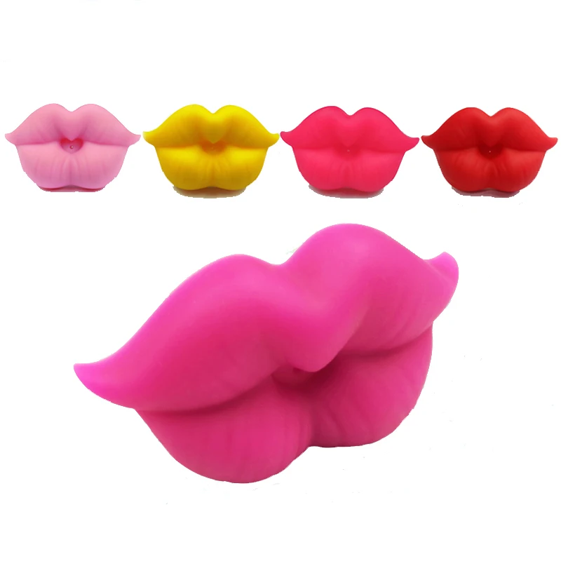 

ideacherry 1PCS Baby Pacifier Silicone Newborn Soother Teat Lip Shape Funny Pacifiers Toddler Dummy Nipple Teether Joke Prank