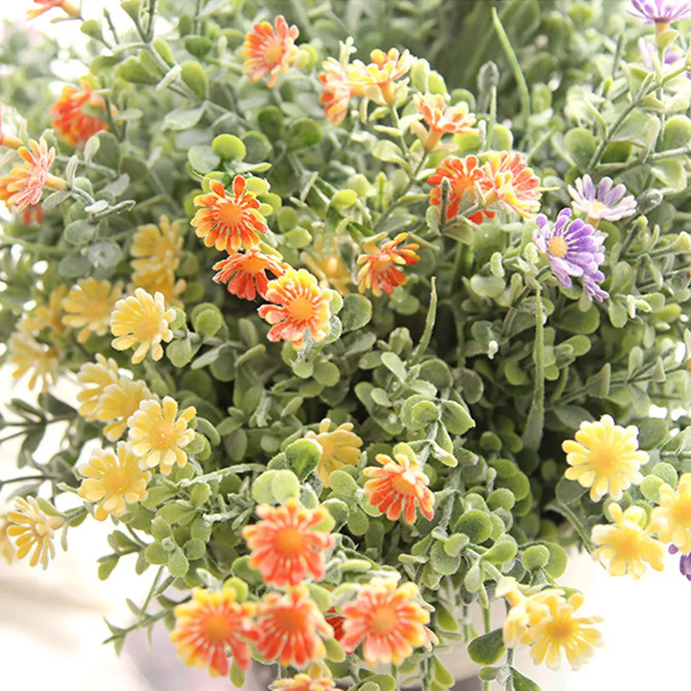 1 Bundle Artificial Bouquets Flowers Silk Melaleuca Chrysanthemum Fake Fruits Daisy for Balcony Home Decoration 1 Bundle Artificial Bouquets Flowers Silk Melaleuca Chrysanthemum Fake Fruits Daisy for Balcony Home Decoration