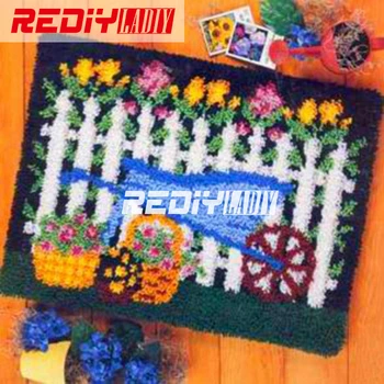 

REDIY Latch Hook Rug Crocheting Wall Tapestry Sofa Cushion Set for Embroidery Yarn Carpet Rug Garden Flower Home Decor Floor Mat