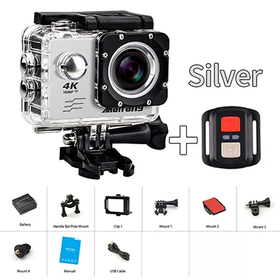 4 к 30PFS 16MP wifi камера 1080 P 60PFS 2 дюймов Экшн 30 м GO cam водостойкая kamera pro подводная