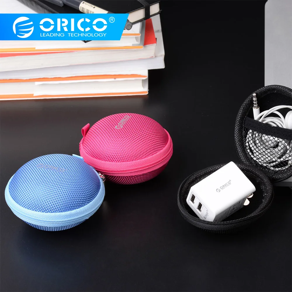 

ORICO Mini Headphone Case Bag Portable Earphone Earbuds External Protect headset U-disk Storage for Memory Card