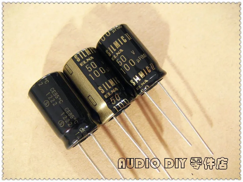 

ELECYINGFO ELNA Black Gold SILMIC II Generation 100uF 50V100uf Audio Electrolytic Capacitor