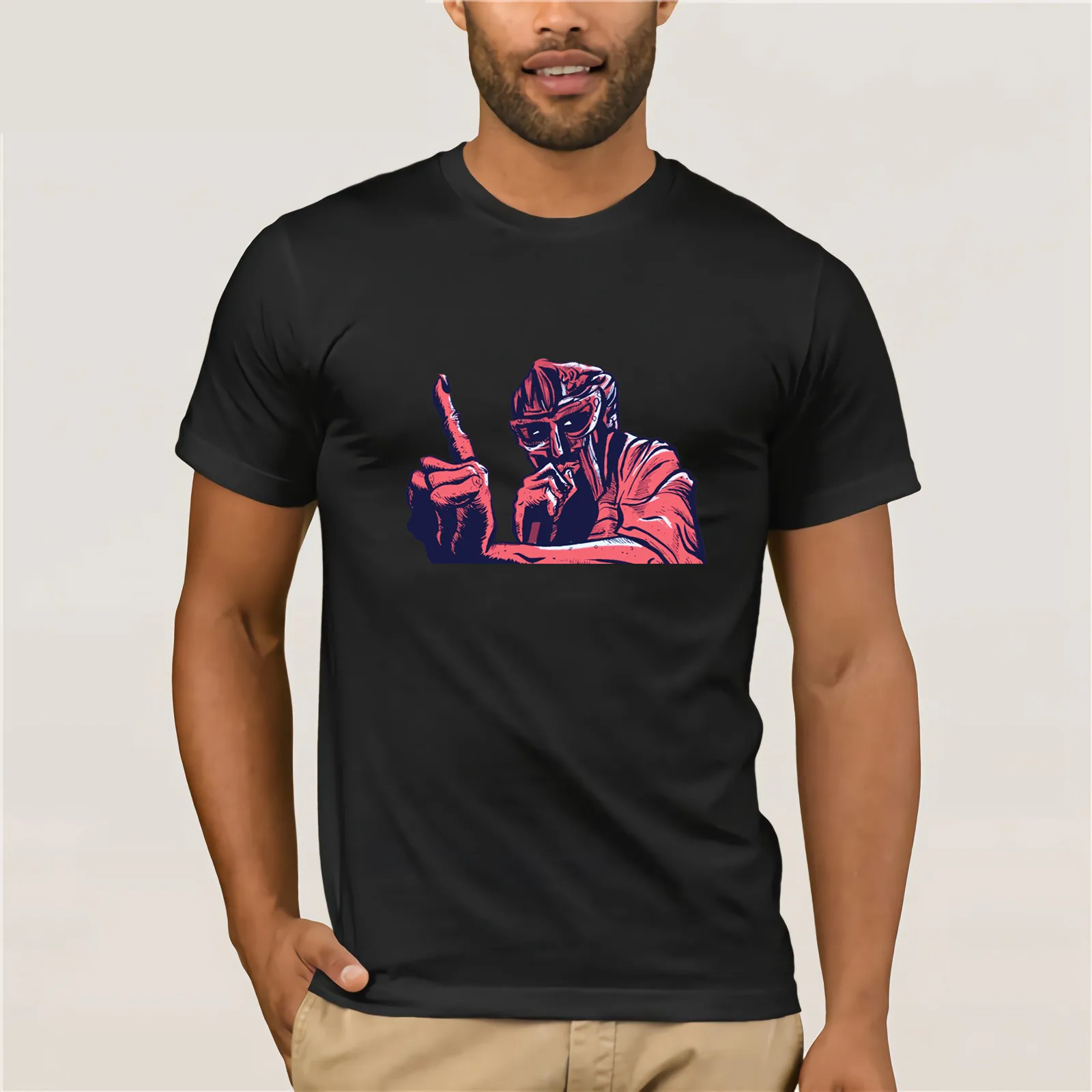 

ACTUAL FACT MF DOOM MADVILLAIN BLACK & WHITE RAP HIP HOP TEE T SHIRT 100% Cotton Short Sleeve O-Neck Tops Tee Shirts 2018 s-3xl