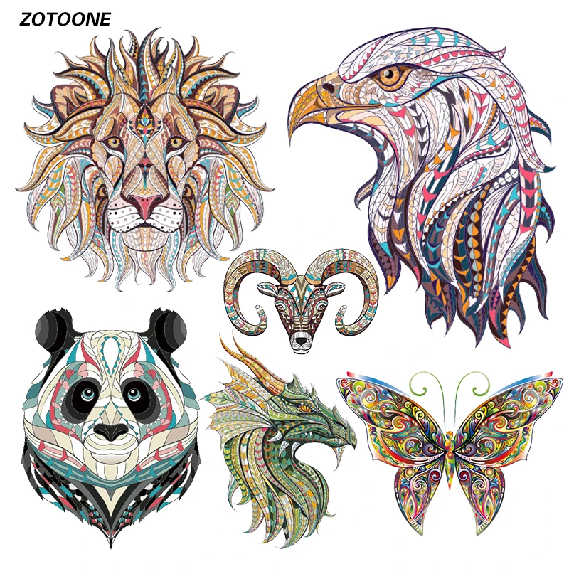 

ZOTOONE Iron on Transfer Patches for Clothing Cute Cartoon Animal Set Beaded Applique T Shirt Clothes Decoration DIY Kids Gift G