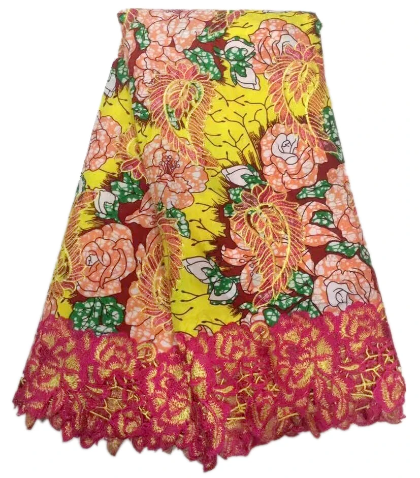 

African Wax Prints Fabric Wax Hollandais With Lace And Stones Ankara African Wax Print Fabric 2017 New Style