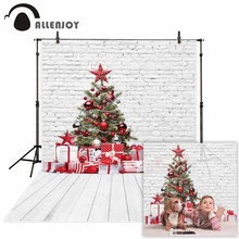 Allenjoy фон для фотосъемки Рождественская елка украшения кирпичная стена подарок фоны для фотостудии фотобудка для фотосессии реквизит
