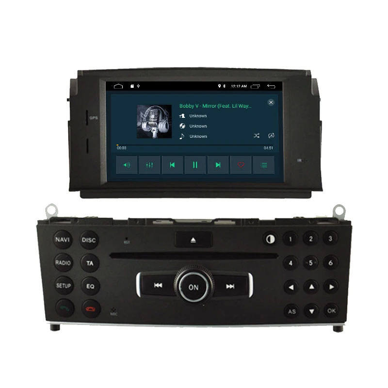 1 Din Android 9,0 автомобильный dvd-плеер для Mercedes Benz C200 C180 W204 2007-2010 wifi автомобильный мультимедийный плеер gps Navi Автомагнитола