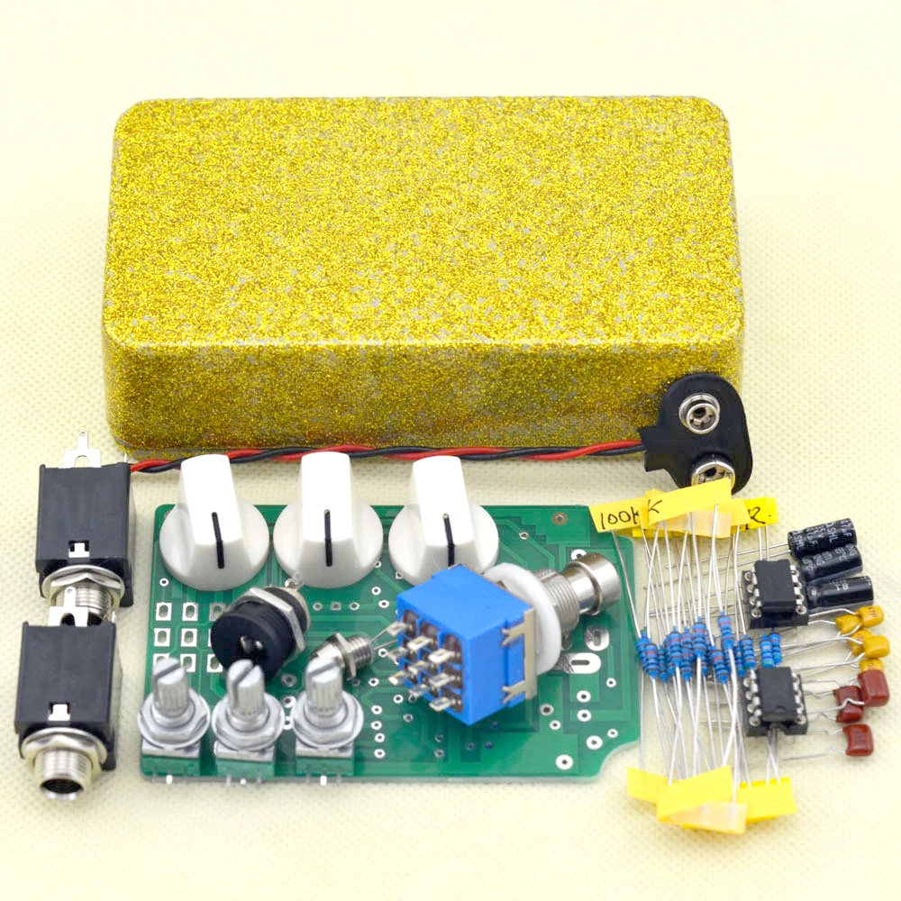 DIY Overdrive Guitar Effect Pedal With1590B And IC4558D Pedal Kits True