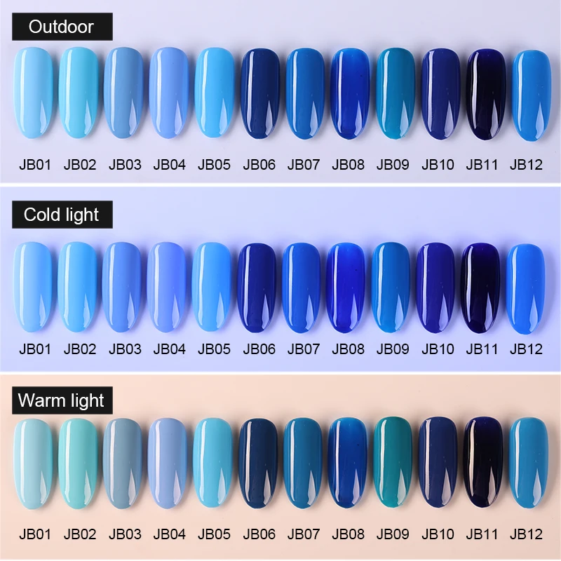 BORN PRETTY 60 Colors Blue Series Gel Nail Polish Pure Nail Color Soak Off UV Gel Polish Nail Art Lacquer Varnish 6ml Maicure