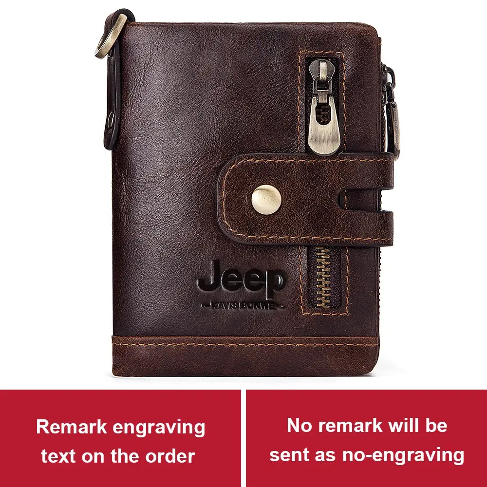 coffee Гравировка, натуральная кожа, мужской кошелек, портмоне, маленький мини-держатель для карт, на цепочке, портфель, Portomonee, мужской кошелек с карманом - Цвет: coffee