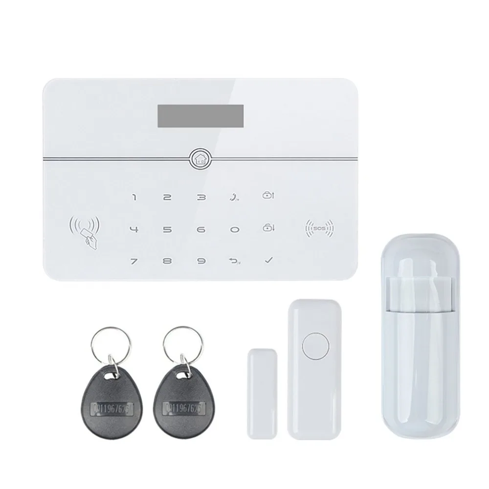 

Professional GSM+PSTN Alarm Host LCD Display Touch Keypad Support 3G SIM Card Phone APP Control Home Security Alarm System