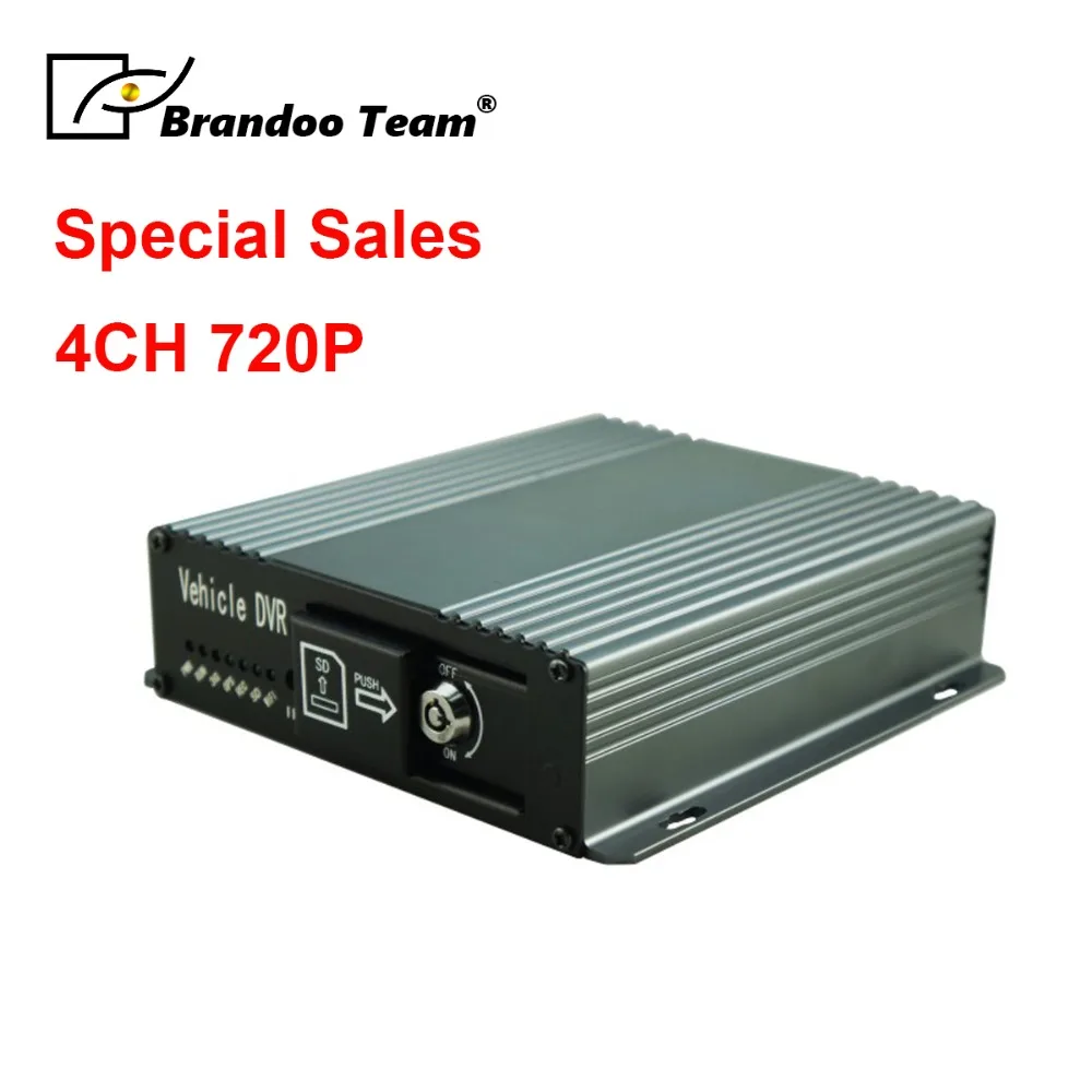 

4CH 720P Car DVR Mobile SD MDVR 4 Channel 720P Support Russia menu used on bus taxi truck ship tank school bus