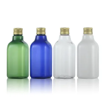 

30pcs 200ml Empty green/white/clear Cream Bottle With gold/ Aluminum Cap and Insert, 200cc transparent Shampoo Bottle