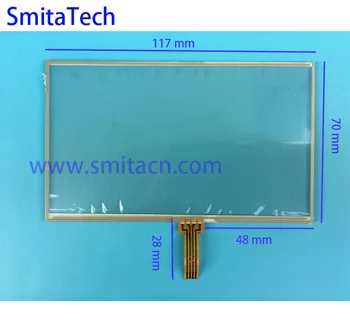 

5 inch touch screen For HSD050IDW1 117*70 navigation HL980 GPS/MP4 touch screen free shipping