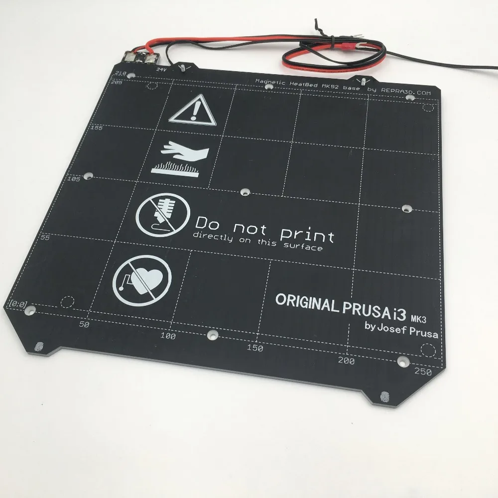 Клонированный Prusa i3 MK3 3d принтер с подогревом кровать Магнитная MK52 heatкровать 24V в сборе