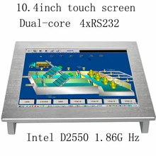 10.4 inch 4G ram 64G SSD industrial touch screen panel PC for industrial automation with 4xCOM ports indutrial tablet pc