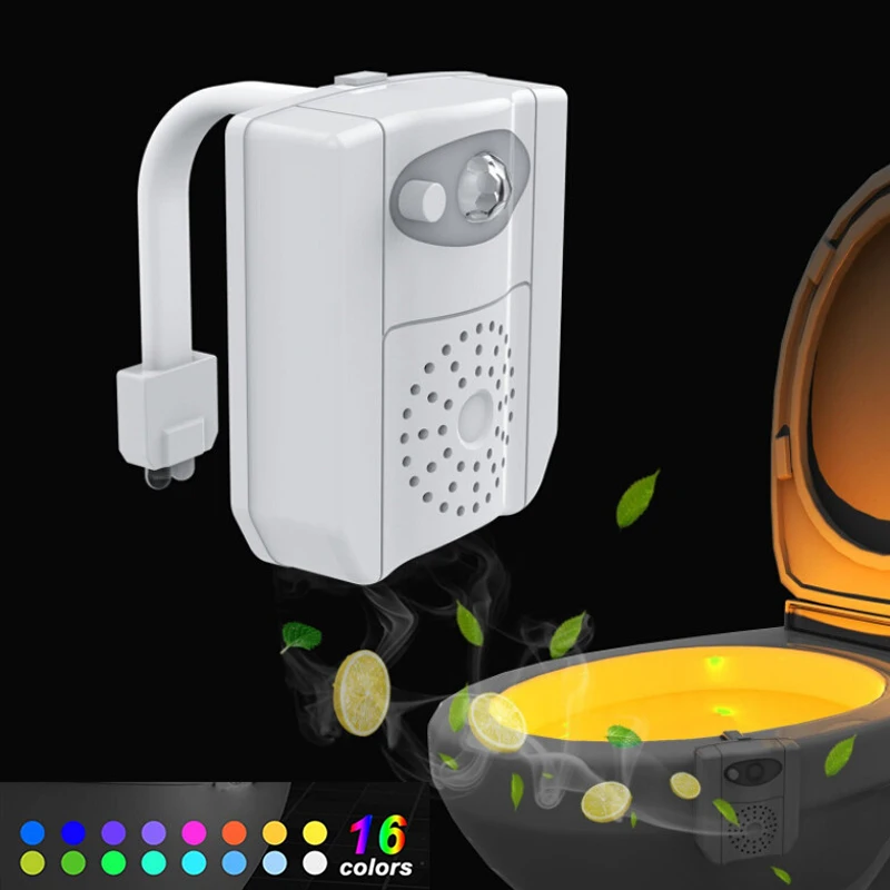 UV Sterilization Toilet Light 16 Colors Smart PIR Motion Sensor Toilet