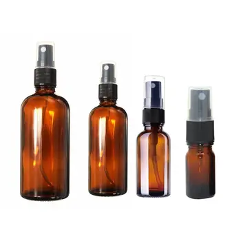 

Empty Amber Glass Spray Bottle Water Sprayer Refillable Atomiser Container for Essential Oils