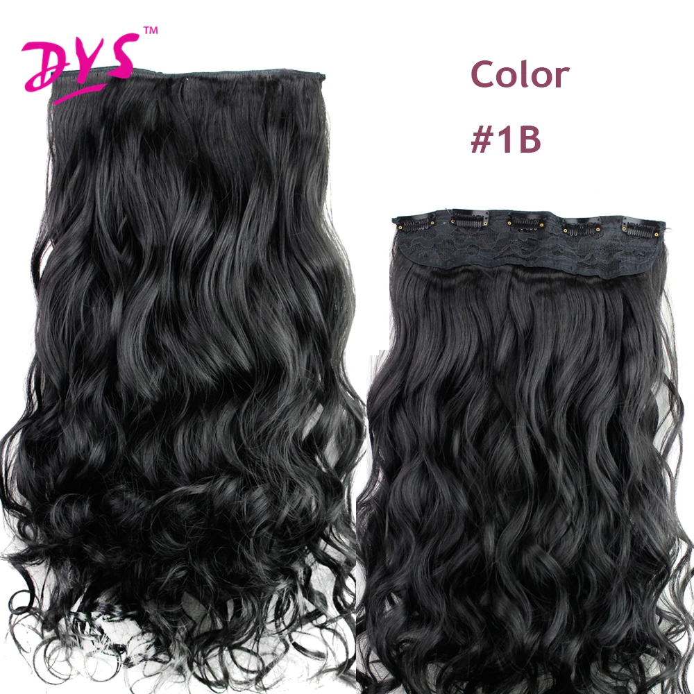 Deyngs 60CM One Piece 5 Clips in Hair Extensions For Women 34 Full Head Long Wavy16 Colors High Temperature Synthetic Fiber  (2)