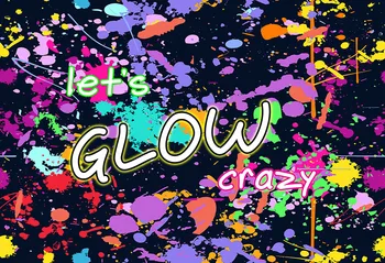 

Thin Vinyl Photography Backdrops Graffiti Backgrounds Custom "Let's Glow Crazy" Children Party Backdrops For Photo Studio