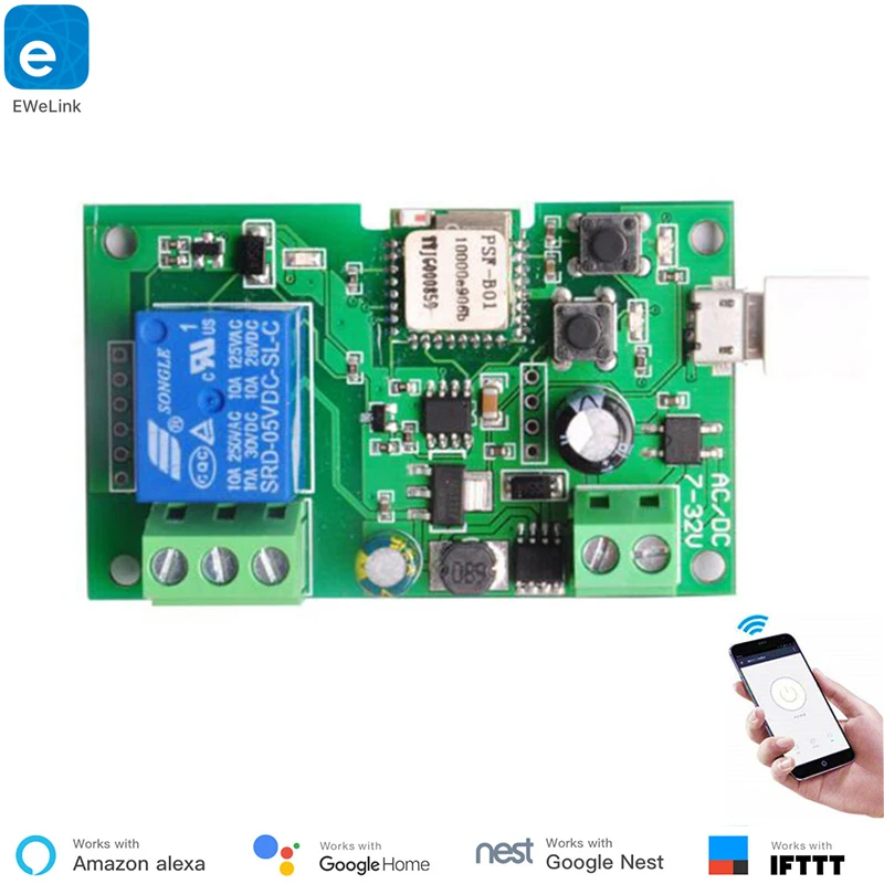 EweLink smart USB 32 В DIY одноканальный самоблокирующийся WI FI переключатель система умный