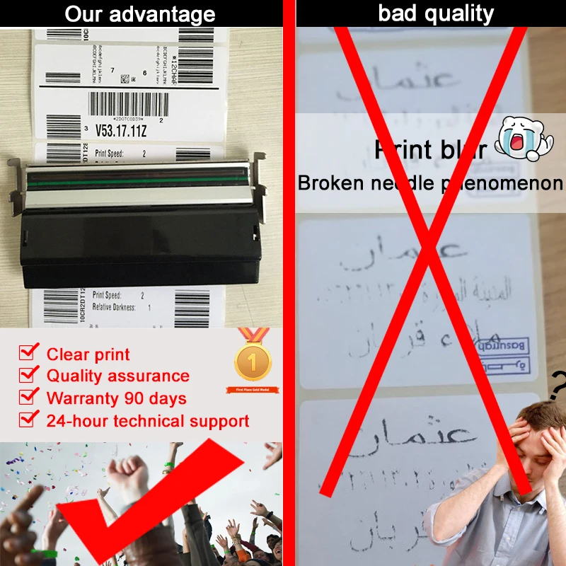 New Printhead For zebra ZM400 200dpi Thermal Barcode Label Printer