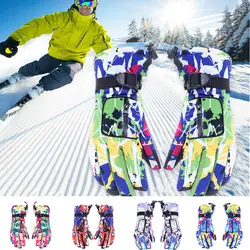 Ветрозащитные лыжные снежные перчатки для сноуборда водостойкие велосипедные зимние теплые перчатки 6 цветов Нескользящие на открытом