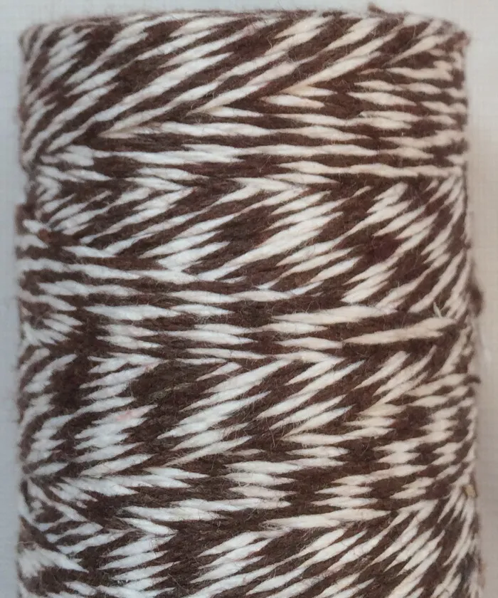 1 шт двойной цветной хлопковый шпагат тонкий 4ply шпагат(110 ярдов/катушка) поделки из шпагата 22 вида цвета оптом по EMS - Цвет: brown white