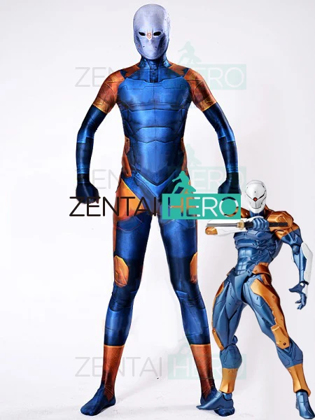 Бесплатная доставка 3D печать на заказ Серая лиса киборг ниндзя Костюм зентай для косплея игровой костюм супергероя лайкра Облегающий