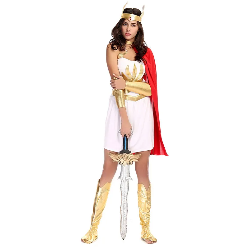 Cosplay White \u0026Gold Egypt Ancient Roman Warrior Athena Greek Goddess  Costume Adult Woman Sexy Costumes Plus Size Halloween Dress|athena greek  goddess costume|goddess athena costumewomen greek goddess costume -  AliExpress