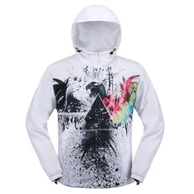 Куртка-ветровка для прогулок Для мужчин с цифровым 3d-рисунком тонкий Водонепроницаемый Jaqueta Masculina быстросохнущие Пеший туризм "сделай сам" пальто с капюшоном