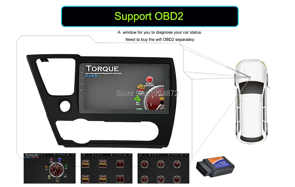 Excellent Funrover 9" Android 8.0 2 din Car dvd radio gps navi player stereo for Honda Civic EX/LX/DX 2GB+32GB canbus multimedia usb FM BT 26