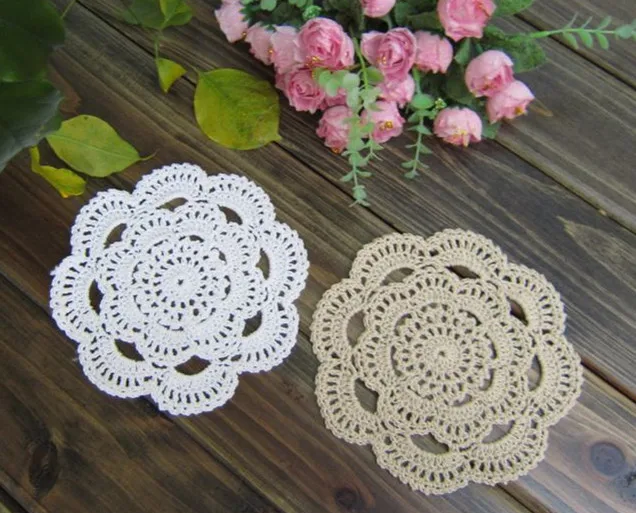 Хлопок ручное вязание крючком doilies/подстаканник, подстаканник, coaster 16 см/6," 20 шт./партия CD042