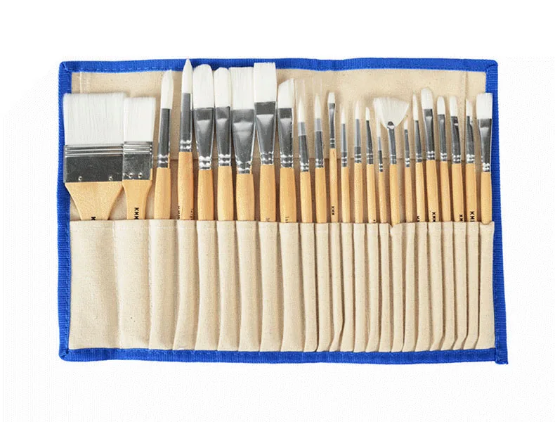 24 pcs/set Oil Painting Brush Set Suit Acrylic Painting ...