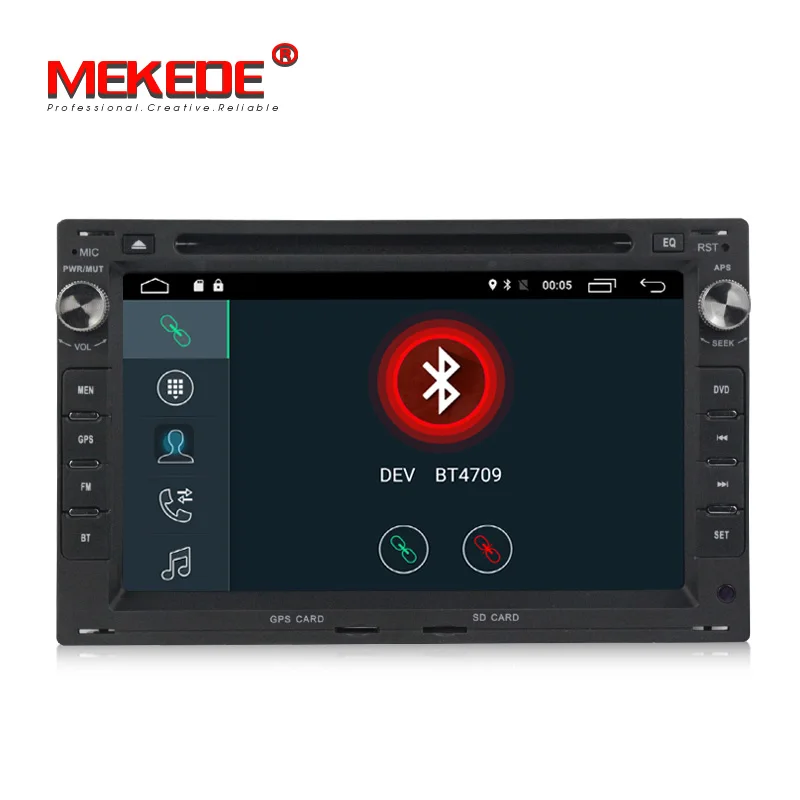 Perfect free shipping 1024x600 7" 4 Core 2GB RAM 16GB Flash Android 7.1 Car DVD GPS For VW Glof Bora Passat Mk5 Golf Mk4 Polo Jetta Seat 2