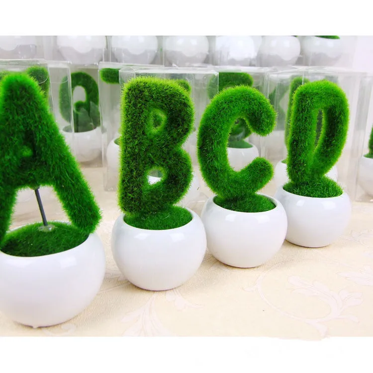 Real Like Green Plants Gift Wholesales 26 Letters Artificial Hot Sale | Дом и сад